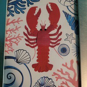 Papyrus lobster blank greeting card in frame
